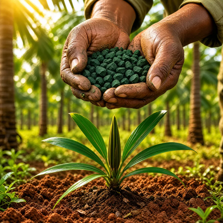 Specialty plantation formula fertilizer granules